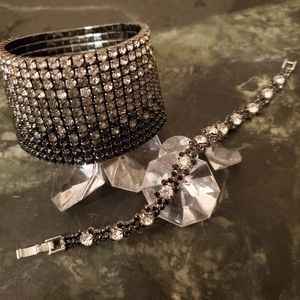 Ombre Crystal Stretch Bracelet w/ thin 7" match